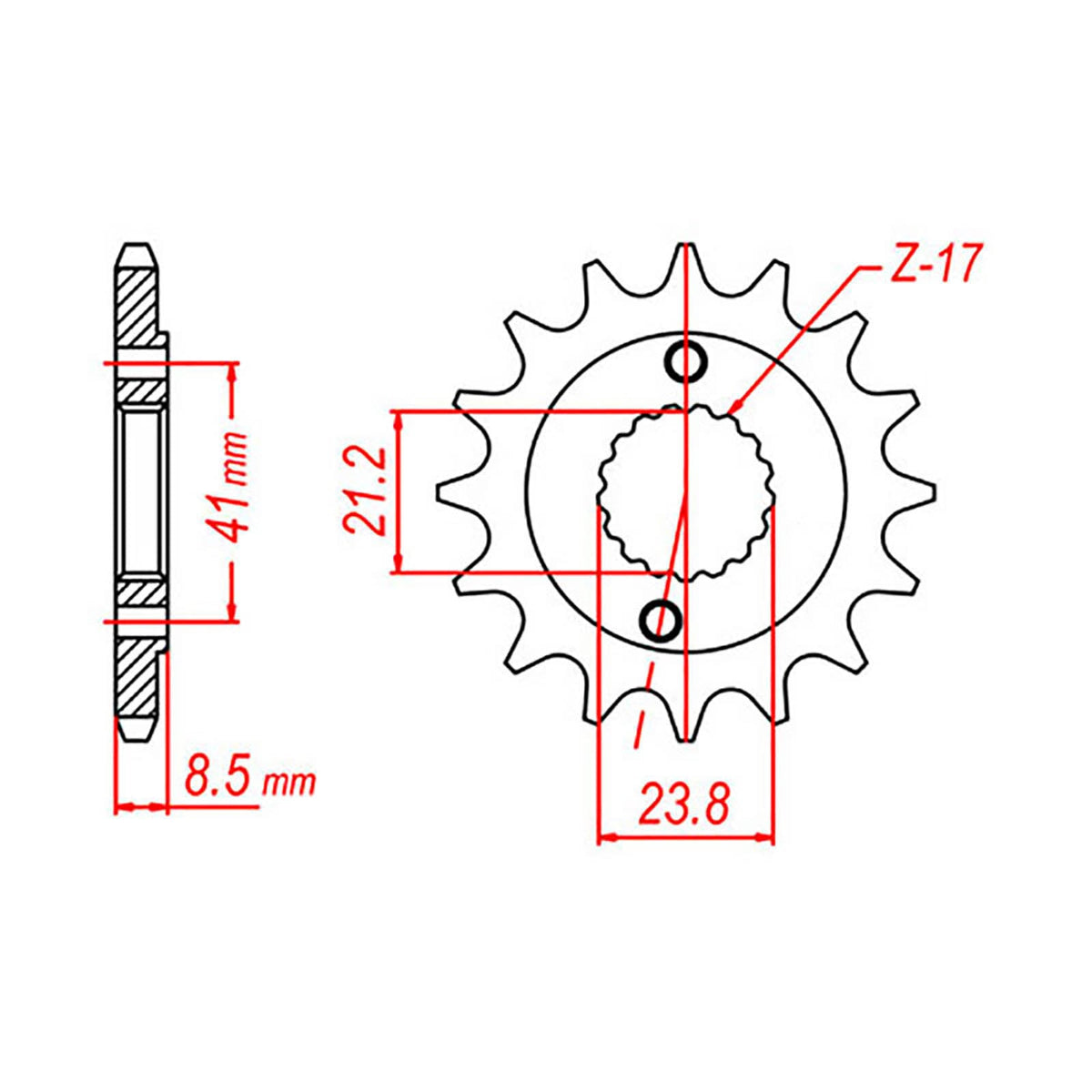 MTX 1322 Steel Front Sprocket #520