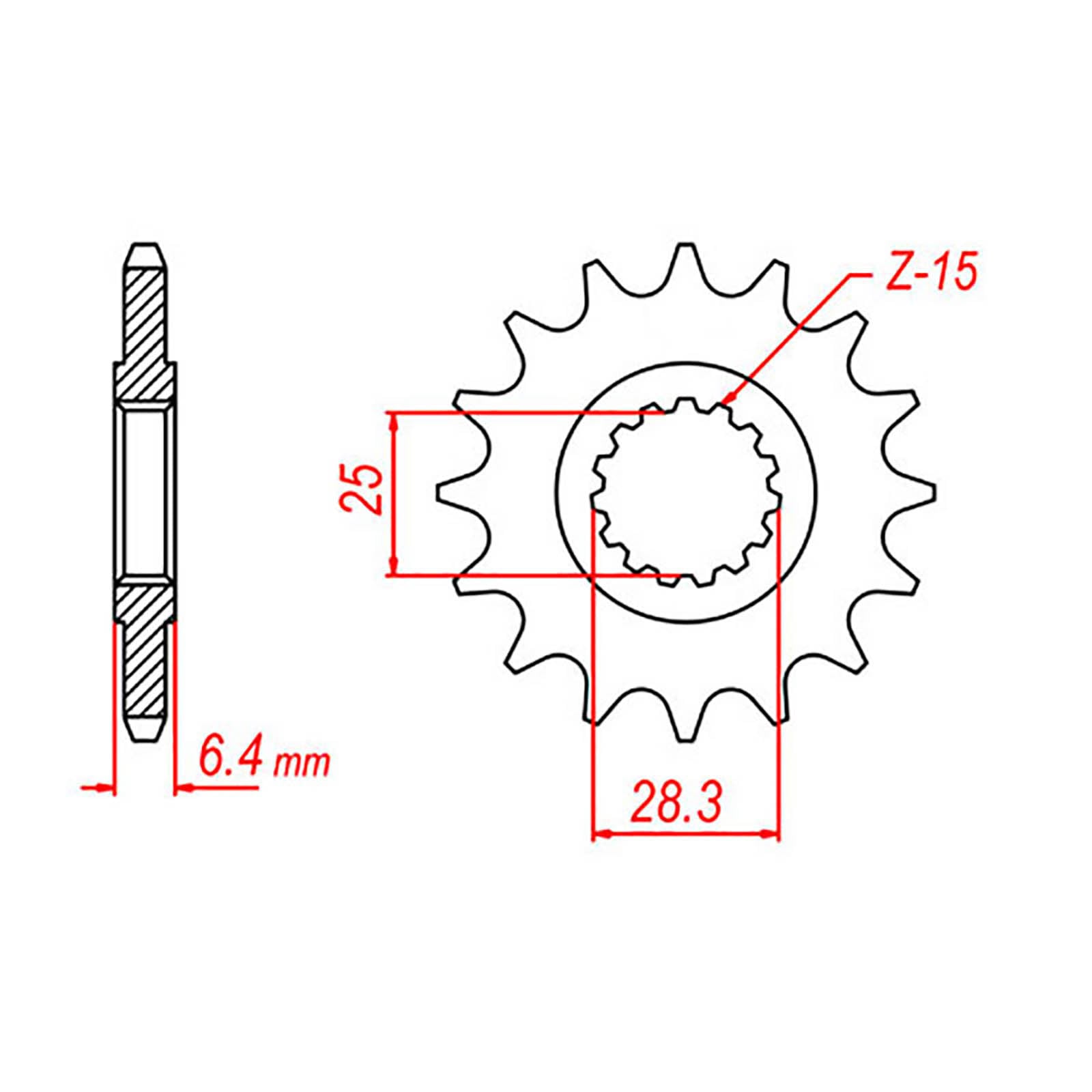 MTX 1592 Steel Front Sprocket #520