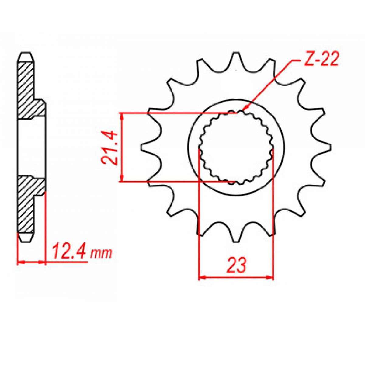 MTX 1593 Steel Front Sprocket #520