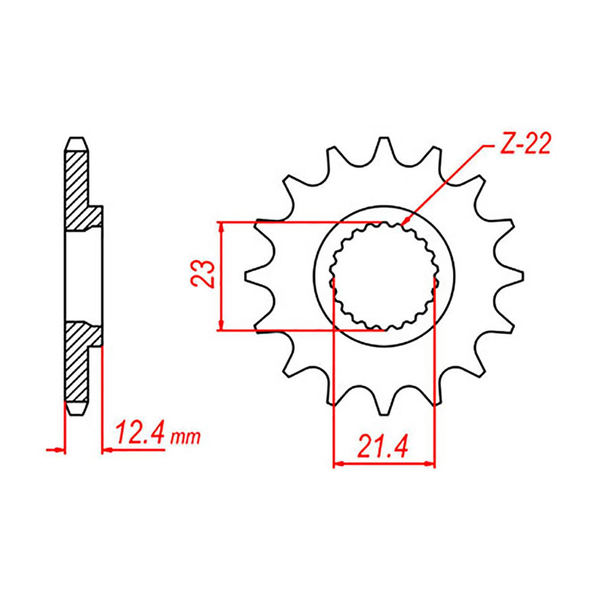 MTX 1594 Steel Front Sprocket #428