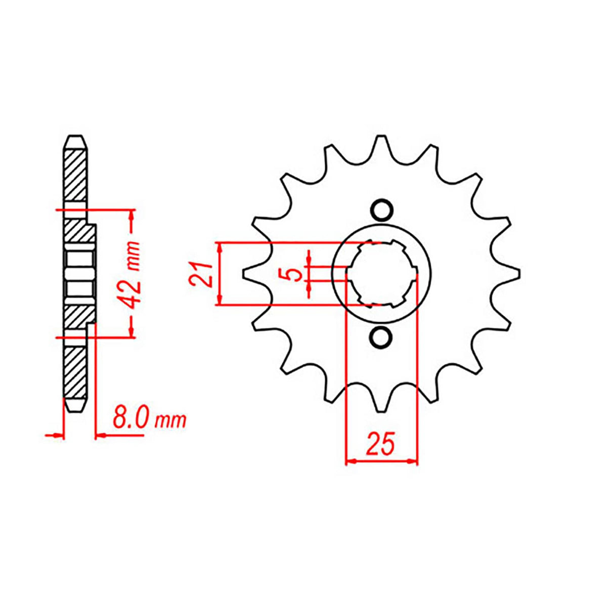 MTX 575 Steel Front Sprocket #520