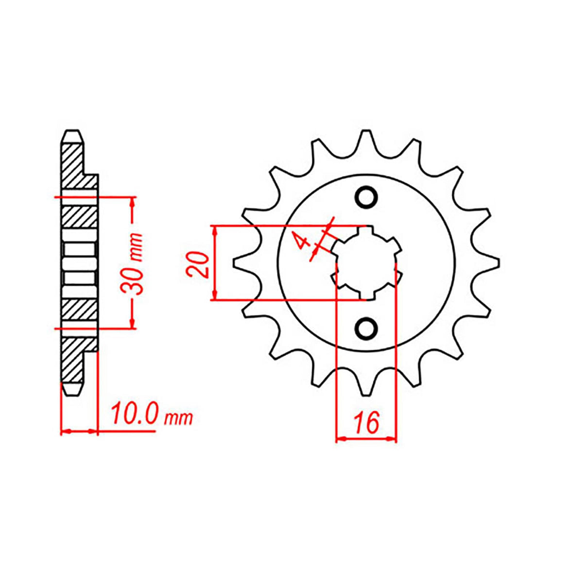 MTX 711 Steel Front Sprocket #520