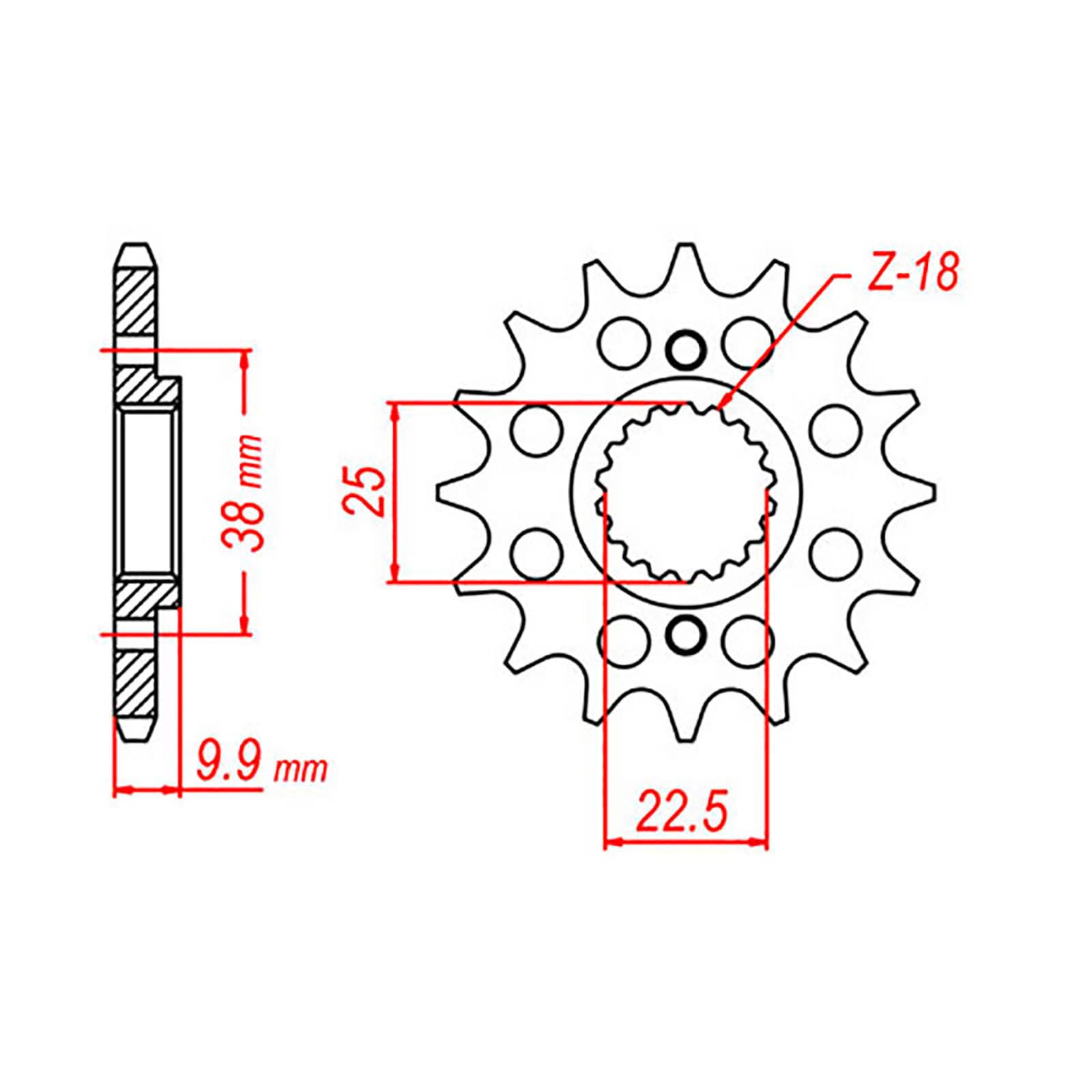 MTX 403 Steel Front Sprocket #520