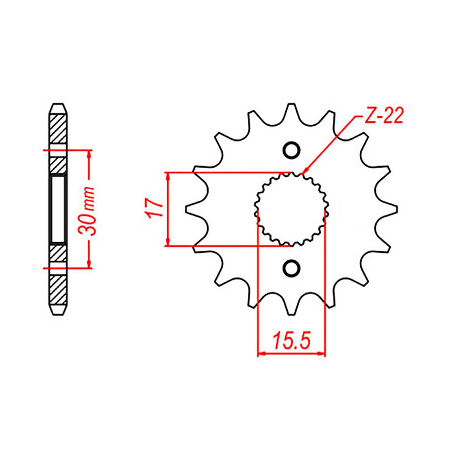 MTX 1256 Steel Front Sprocket #420