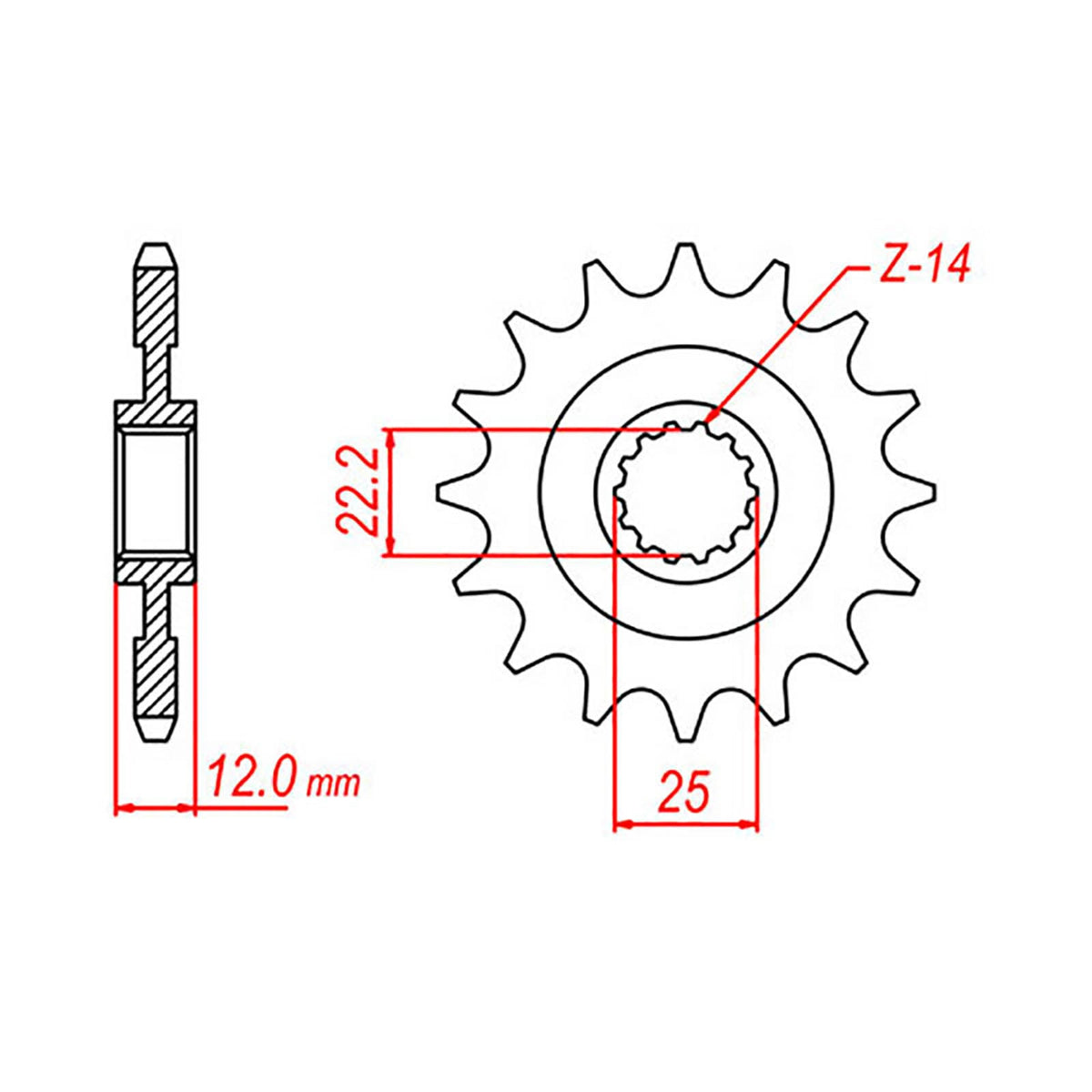 MTX 715 Steel Front Sprocket #520