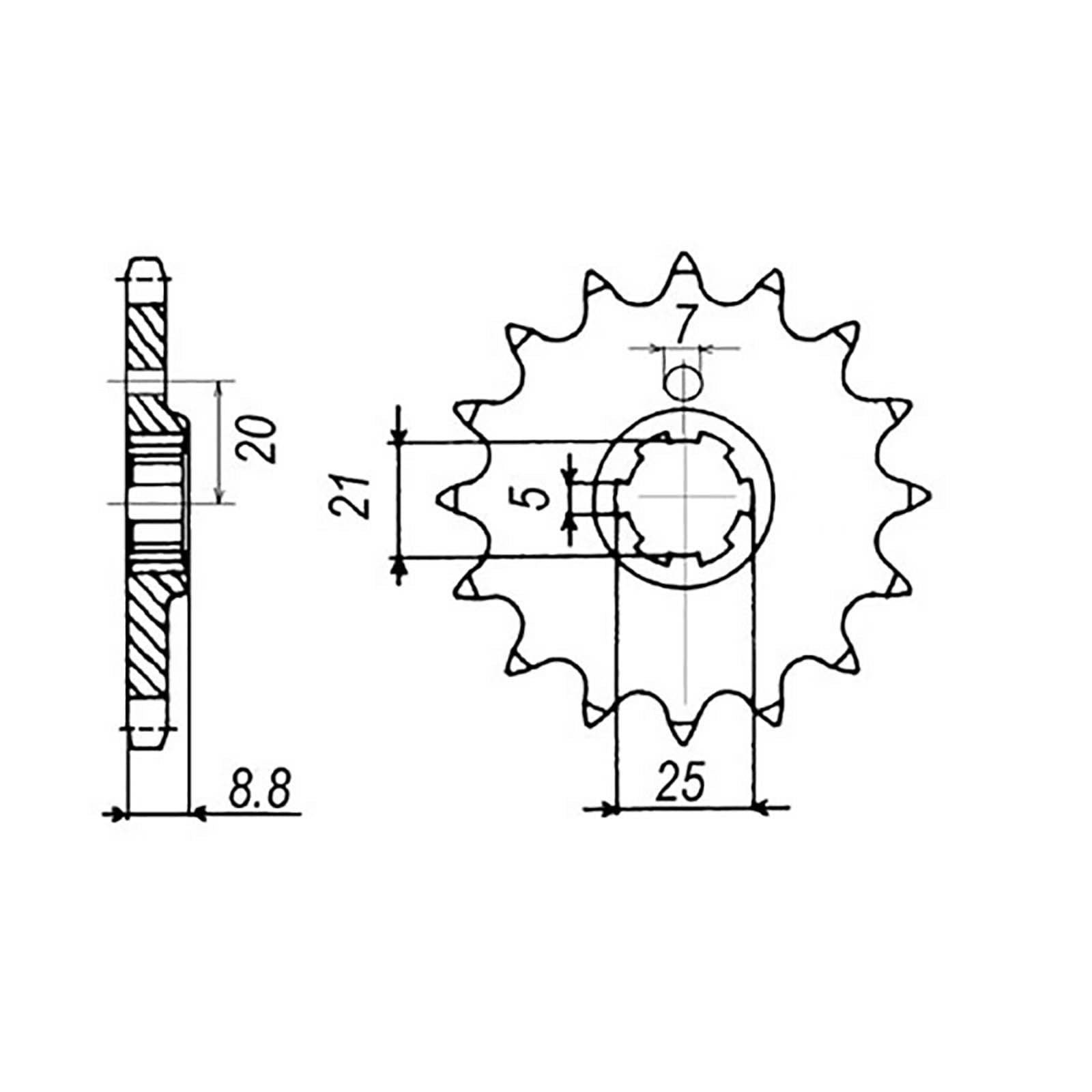 MTX 507 Steel Front Sprocket #520