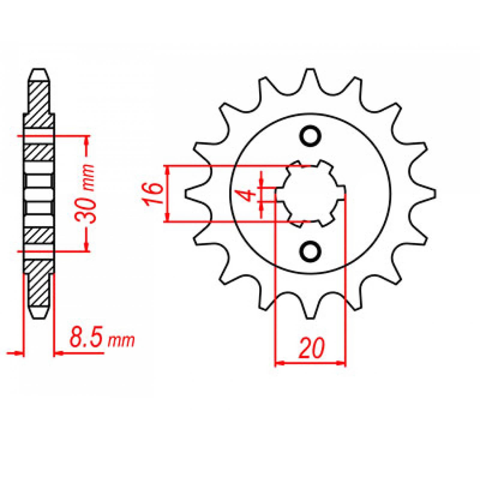 MTX 718 Steel Front Sprocket #520