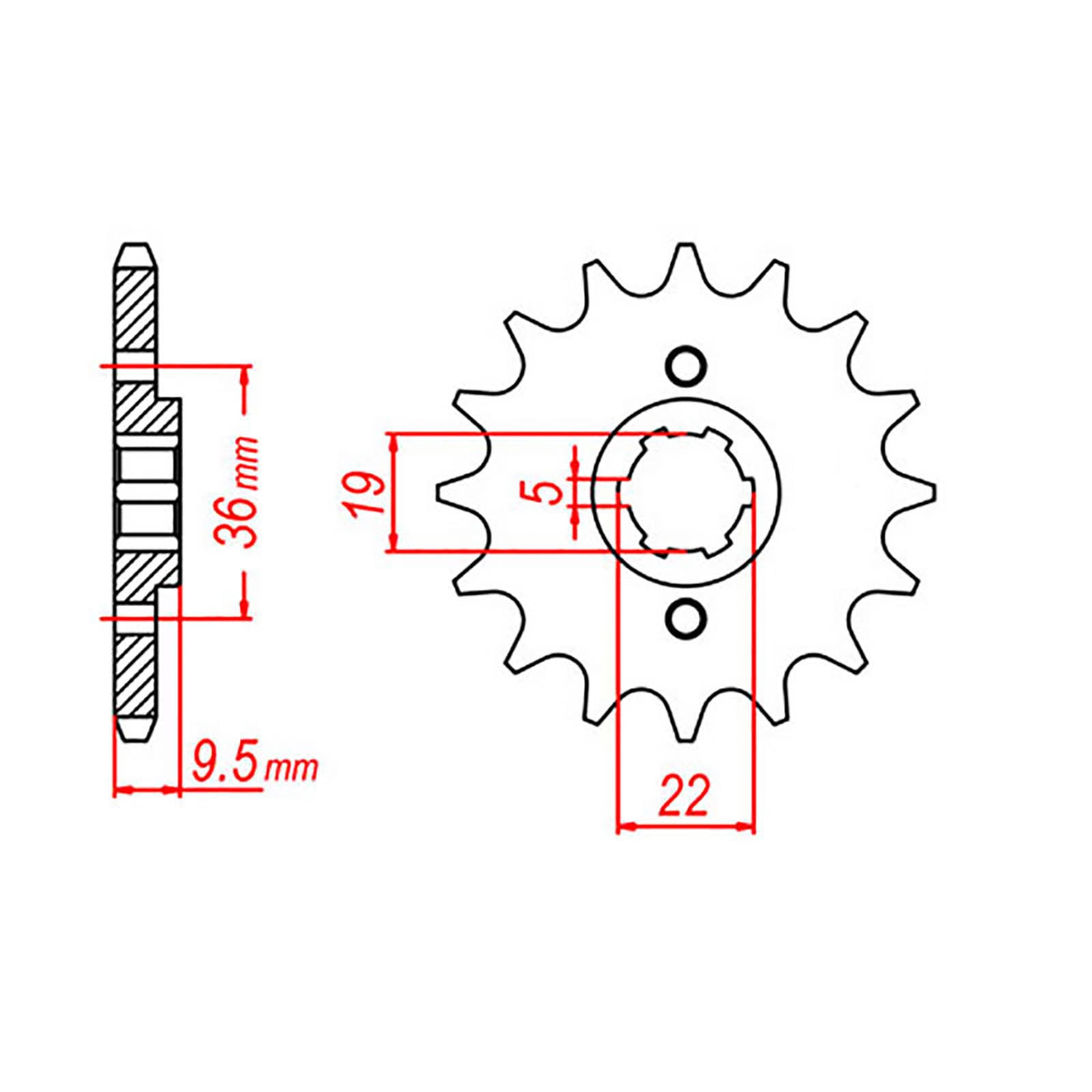 MTX 337 Steel Front Sprocket #520