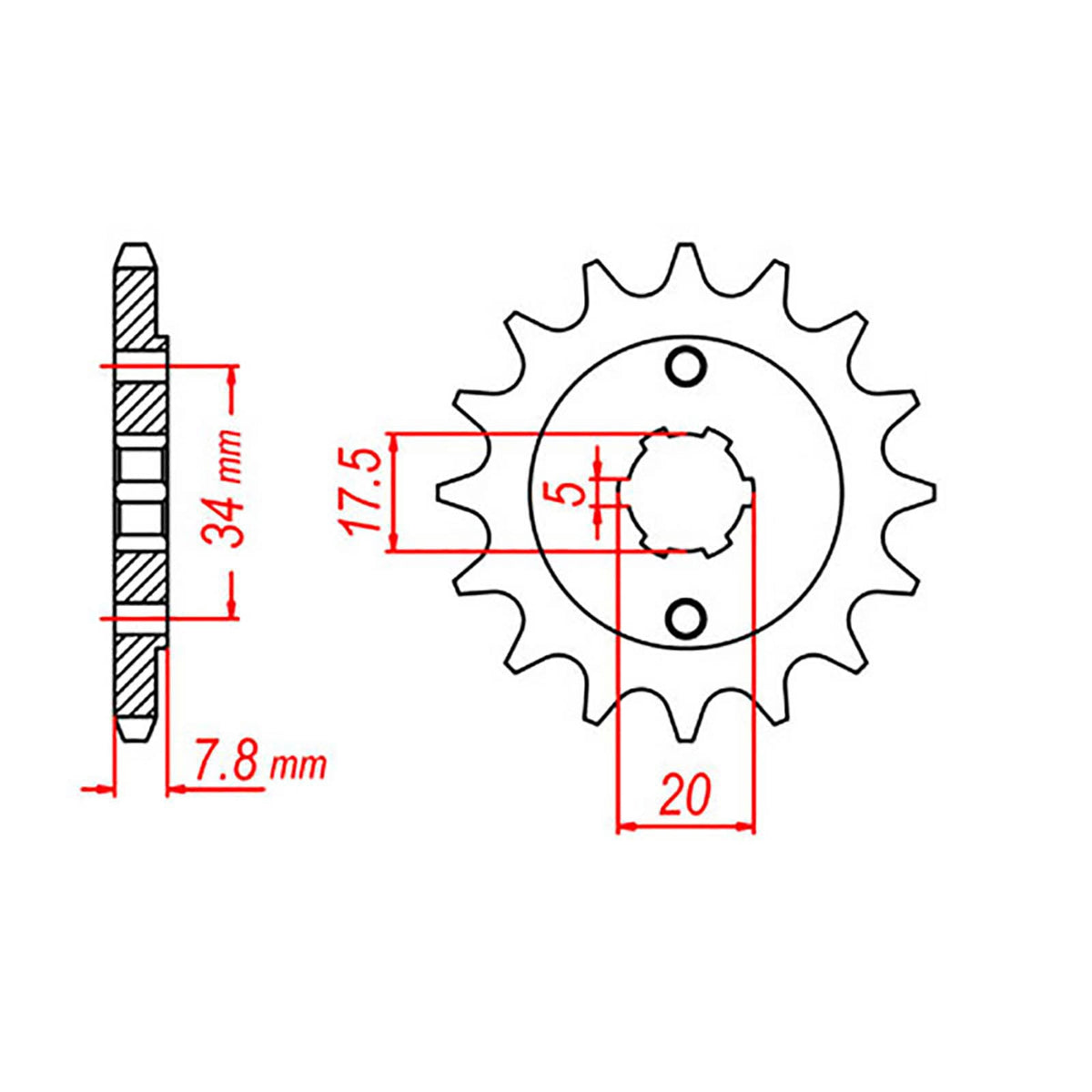 MTX 327 Steel Front Sprocket #520