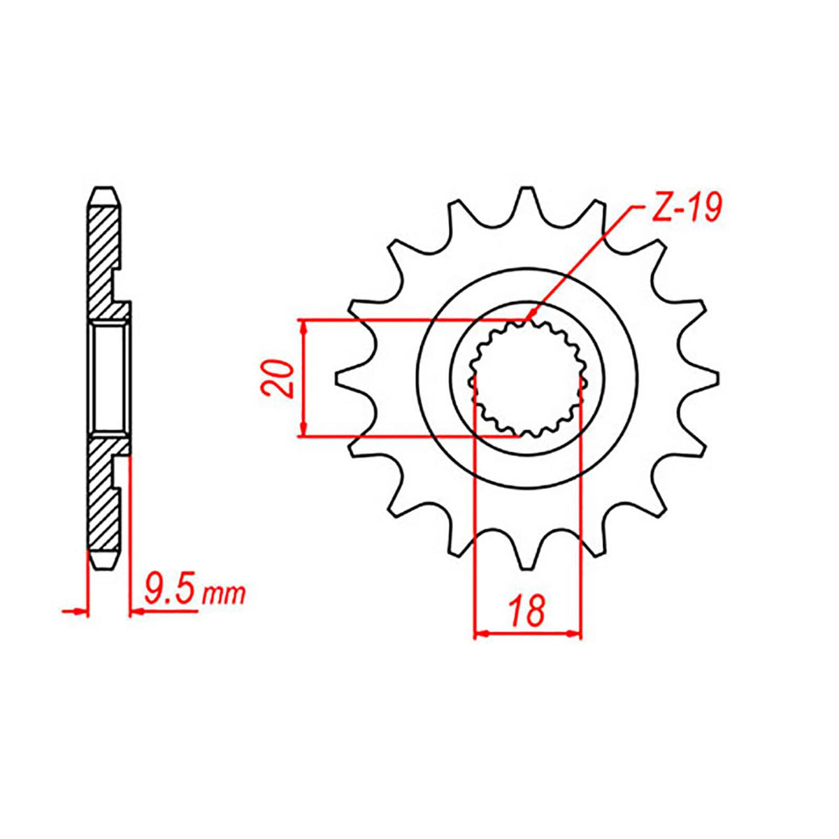 MTX 268 Steel Front Sprocket #520