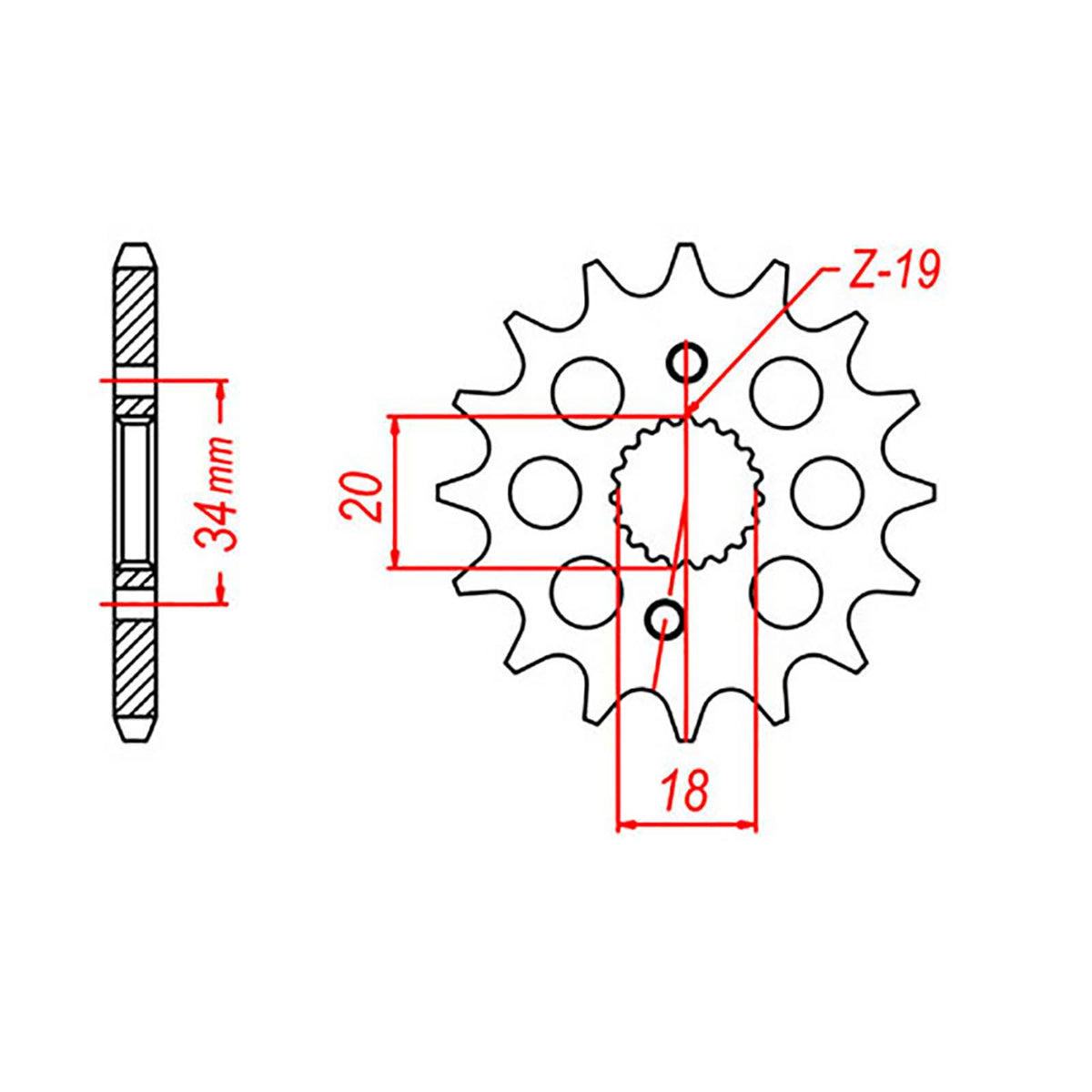 MTX 1310 Steel Front Sprocket #420