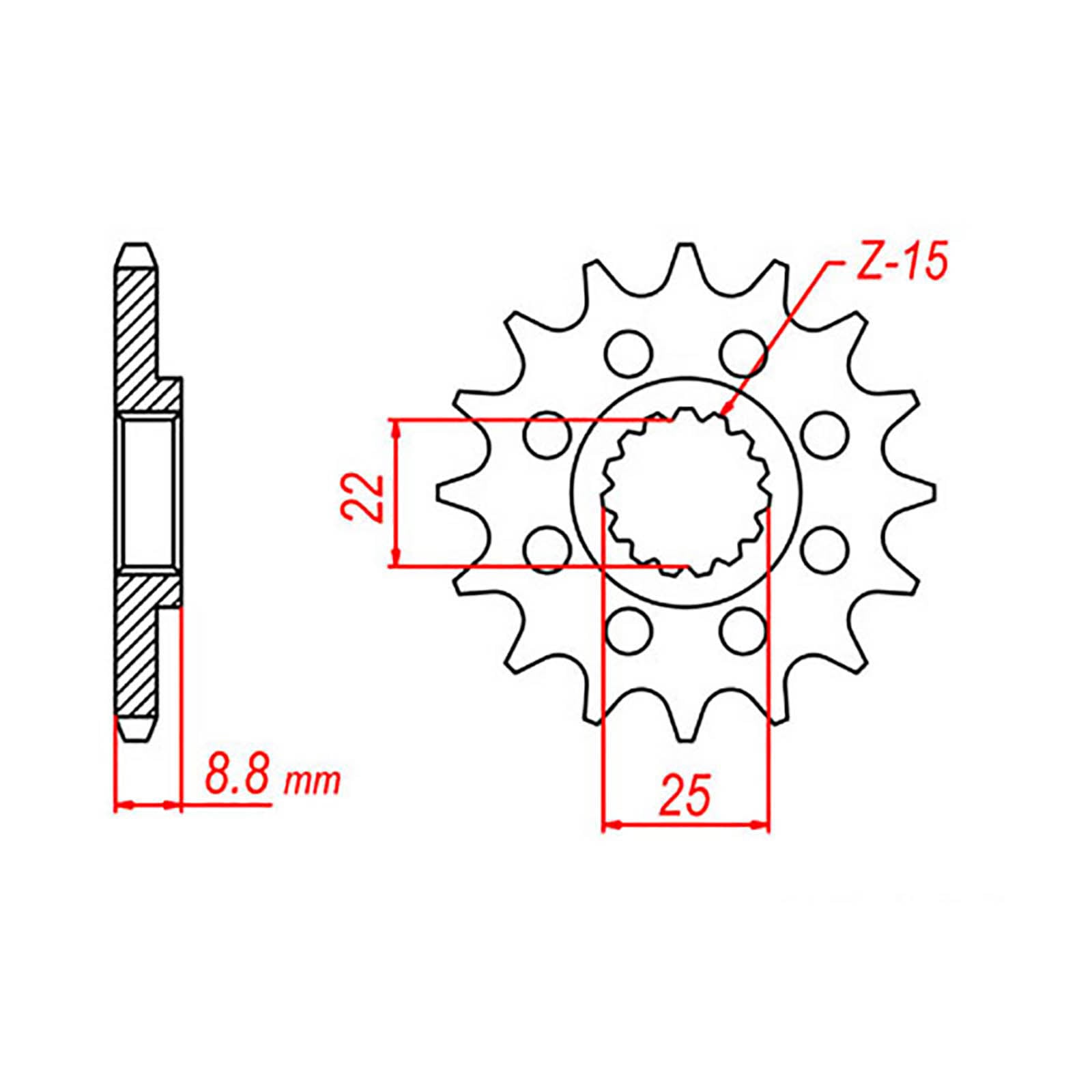 MTX 1901 Steel Front Sprocket #520