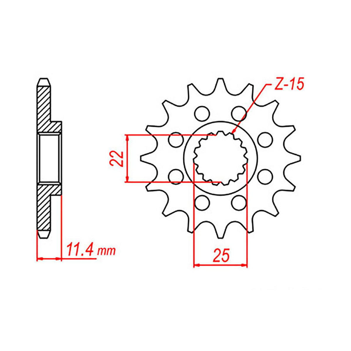 MTX 1902 Steel Front Sprocket #520