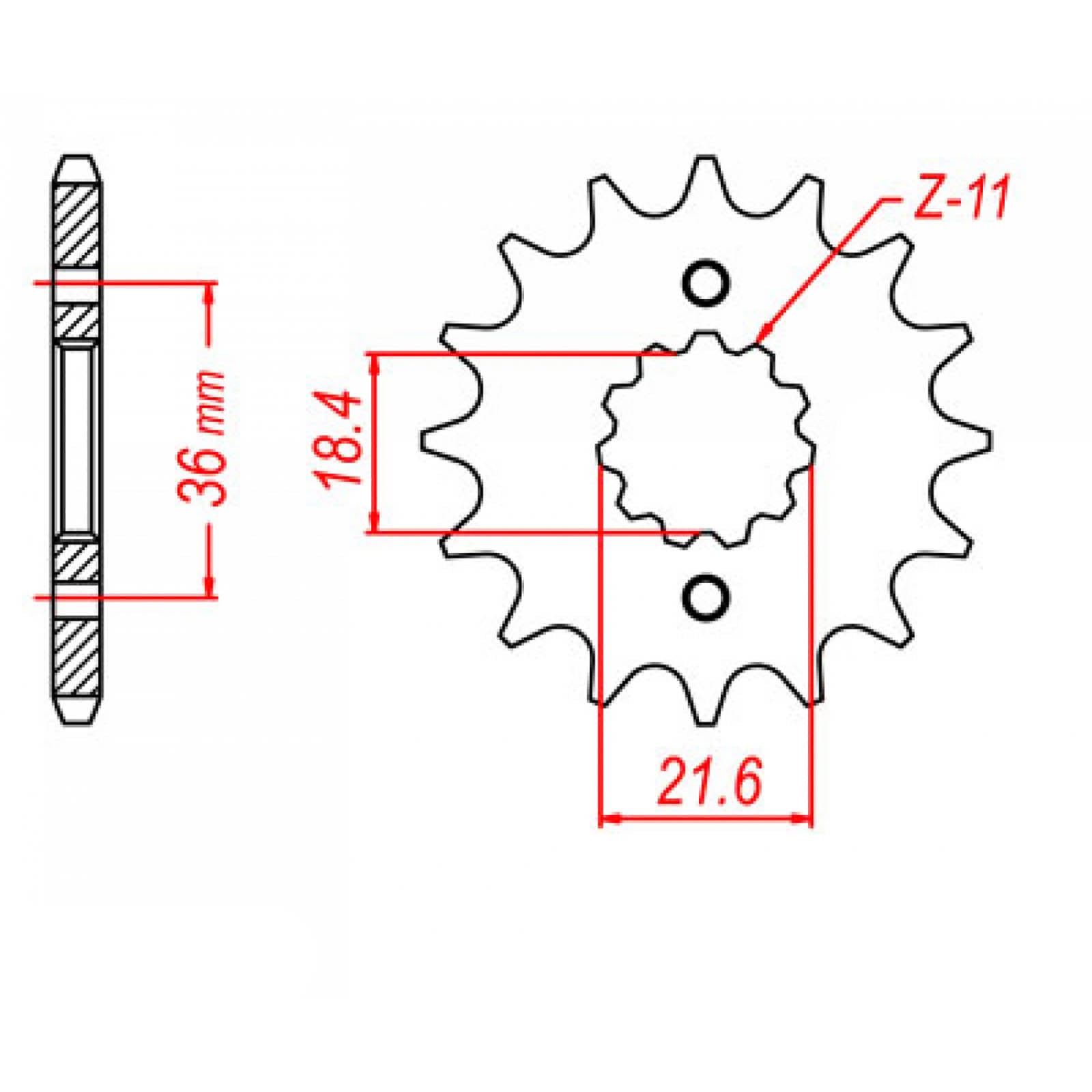 MTX 280 Steel Front Sprocket #520