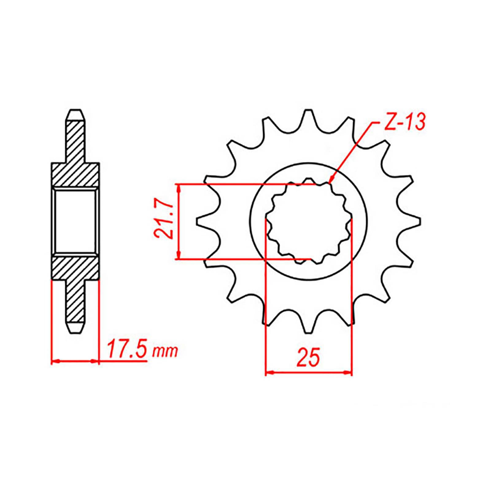 MTX 1298 Steel Front Sprocket #428