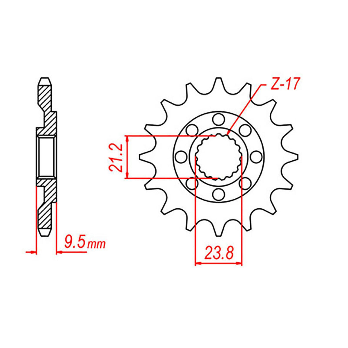 MTX 284 Steel Front Sprocket #520