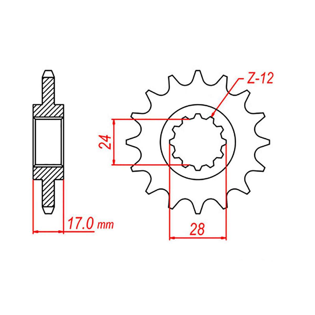 MTX 295 Steel Front Sprocket #530