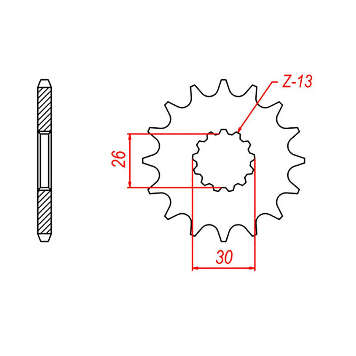 MTX 1180 Steel Front Sprocket #530