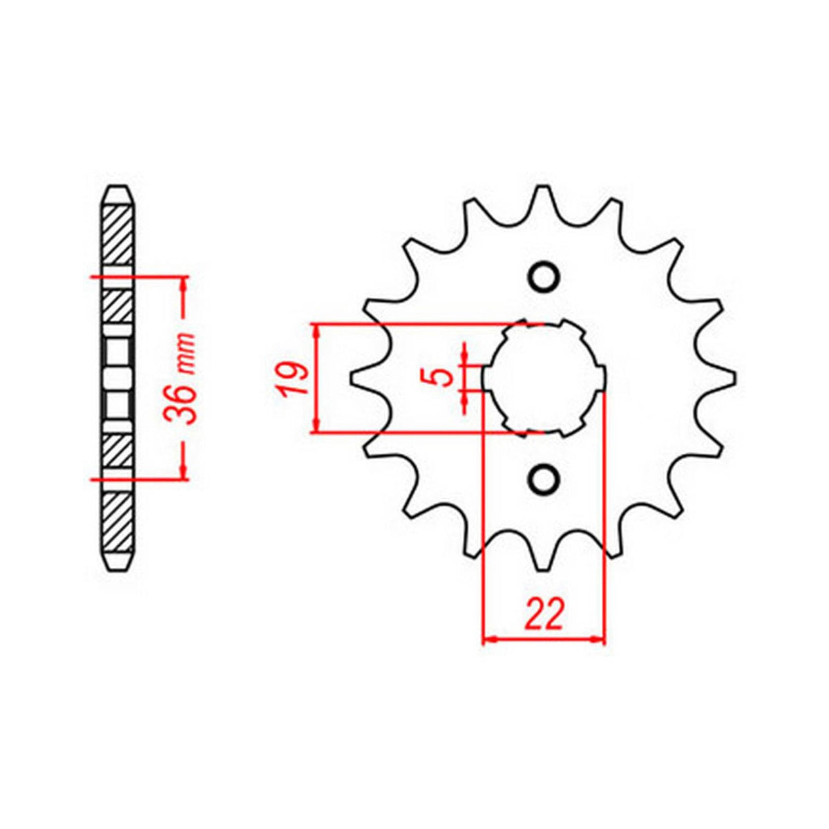 MTX 1352 Steel Front Sprocket #520