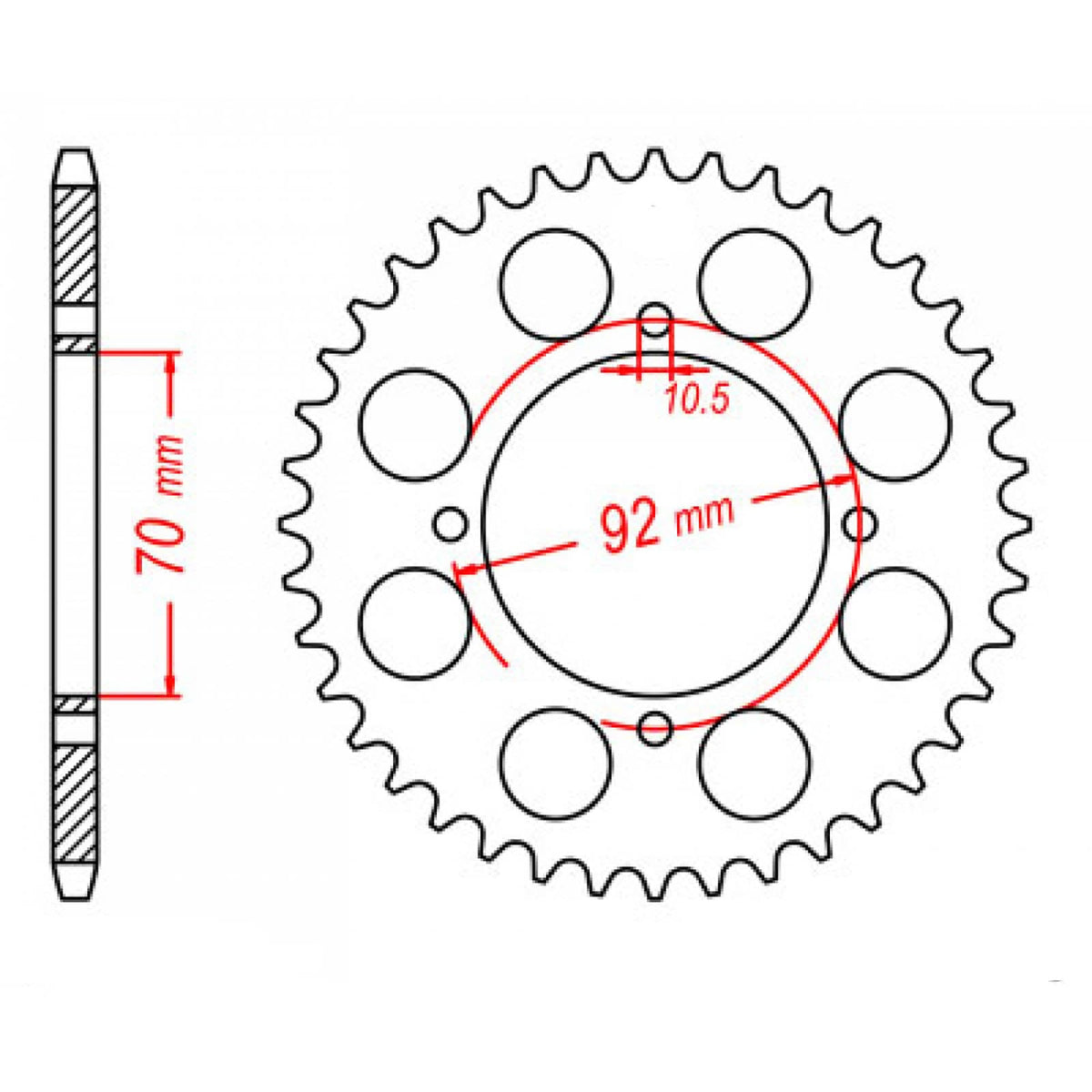 MTX 476 Steel Rear Sprocket #530