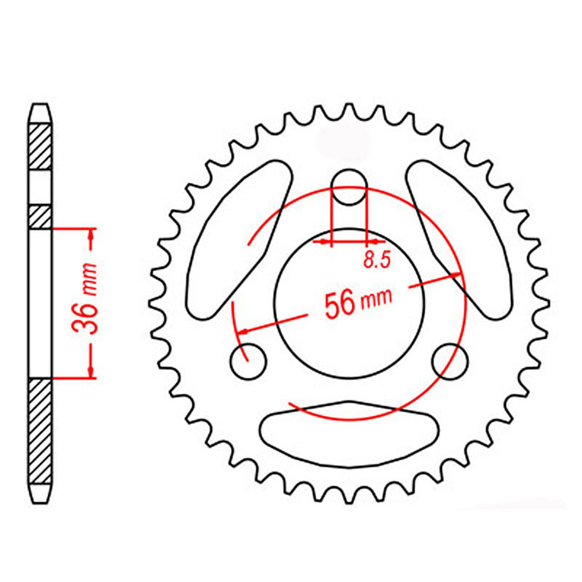 MTX 1780 Steel Rear Sprocket #420