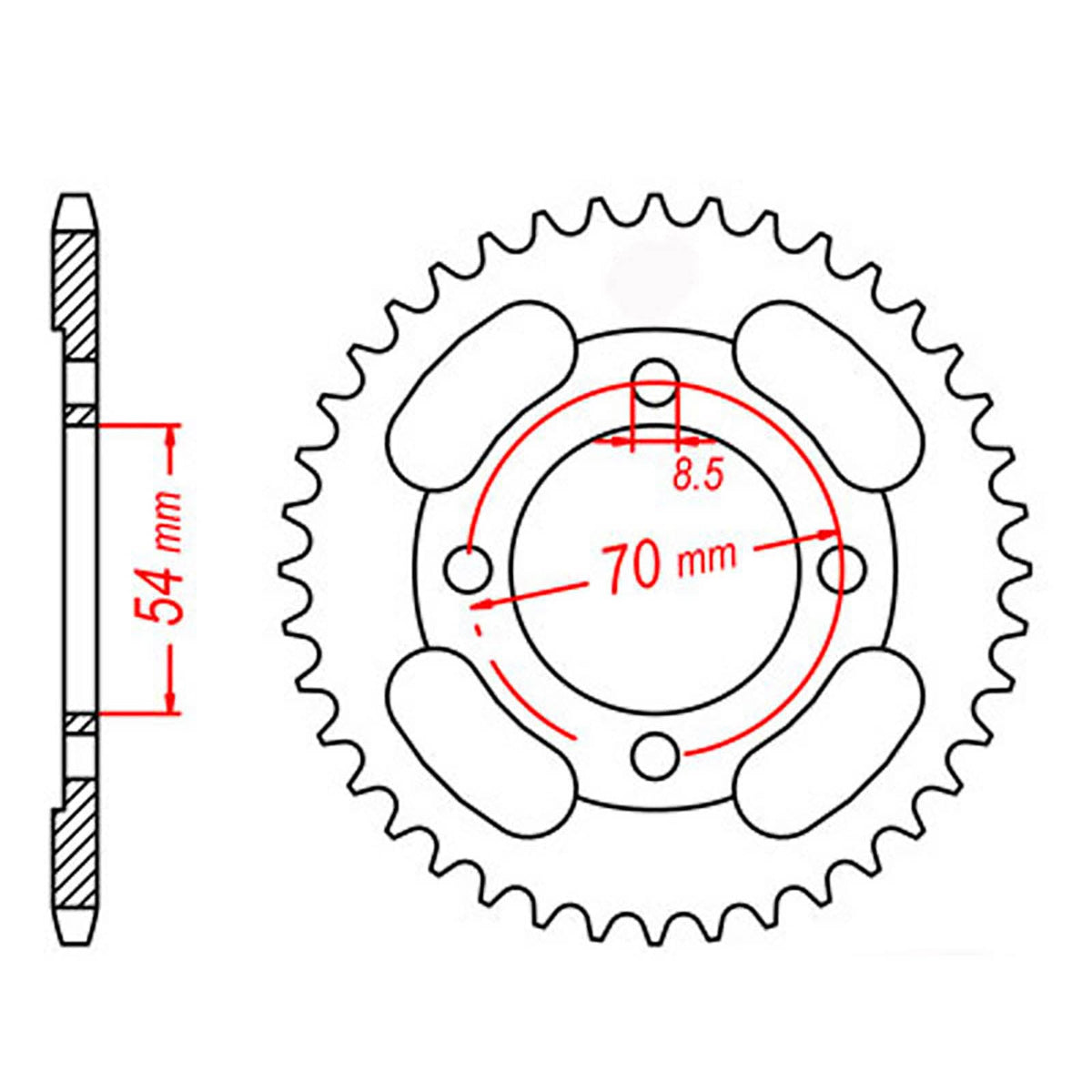 MTX 263 Steel Rear Sprocket #428