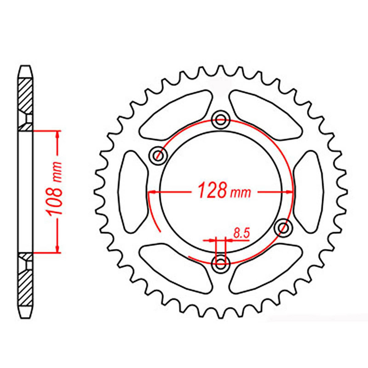 MTX 797 Steel Rear Sprocket #428