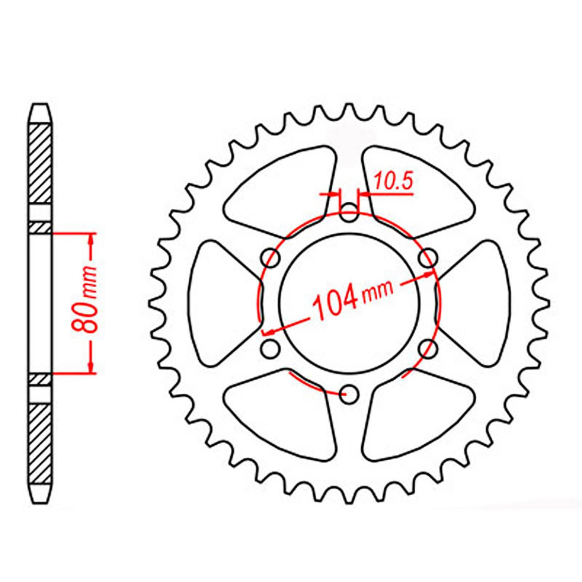 MTX 501 Steel Rear Sprocket #630