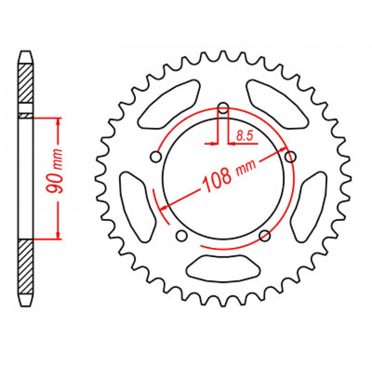 MTX 1022 Steel Rear Sprocket #530