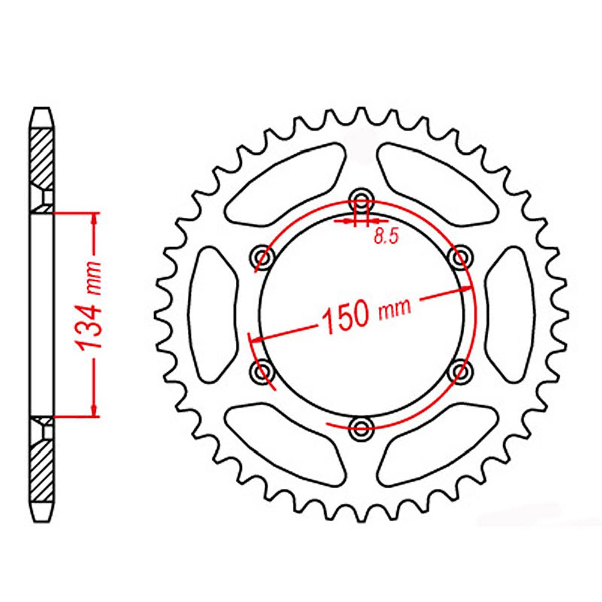 MTX 460 Steel Rear Sprocket #520