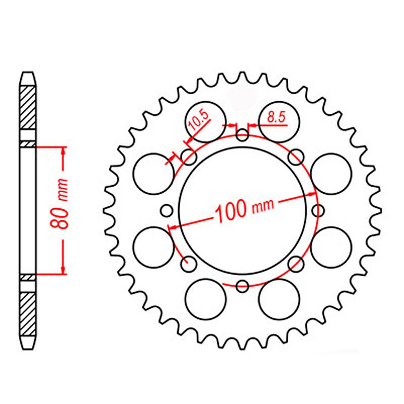 MTX 819/2 Steel Rear Sprocket #520