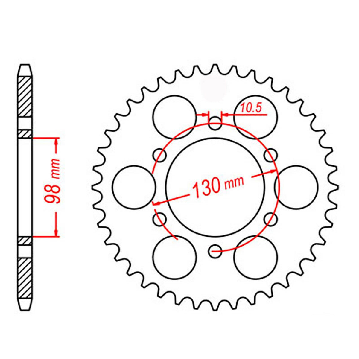 MTX 483 Steel Rear Sprocket #630