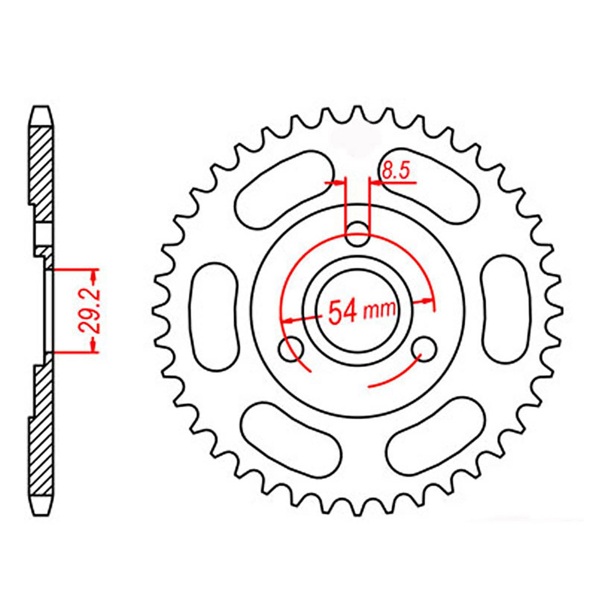 MTX 255 Steel Rear Sprocket #420