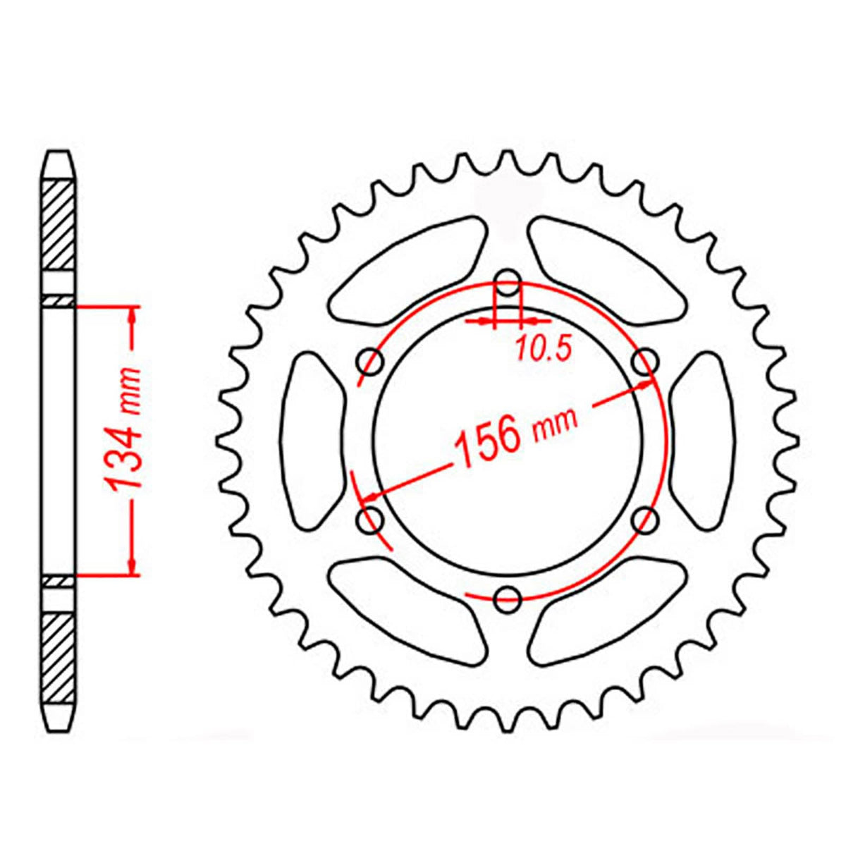 MTX 472 Steel Rear Sprocket #520