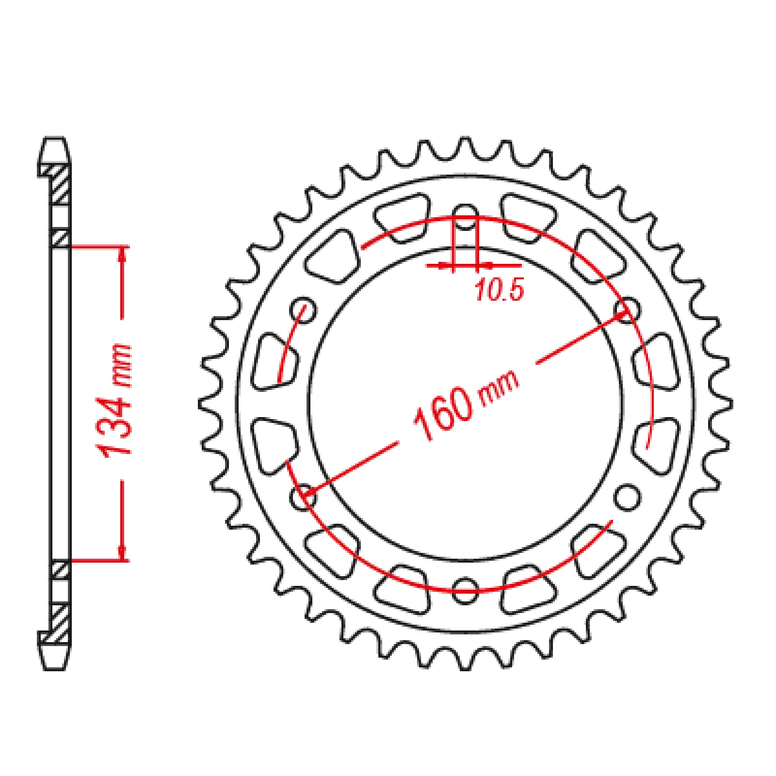 MTX 1317 Steel Rear Sprocket #525