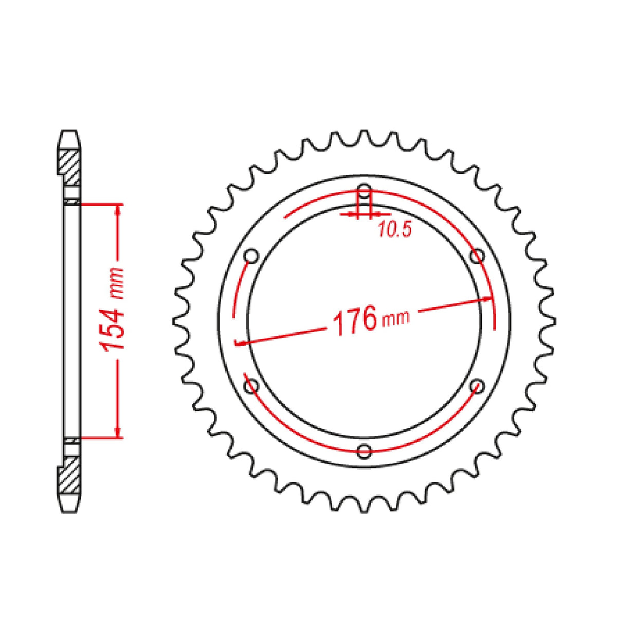 MTX 1346 Steel Rear Sprocket #525