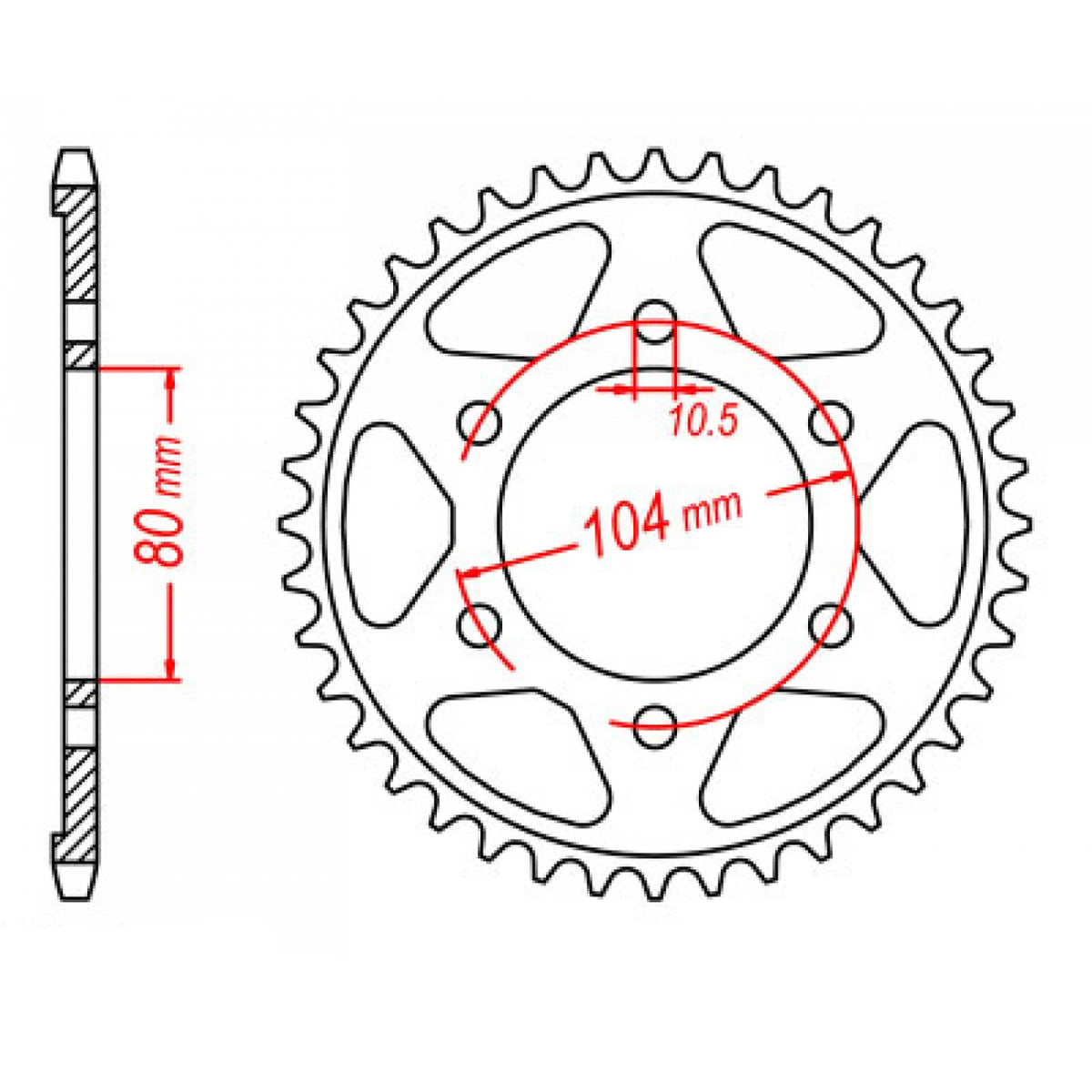 MTX 1489 Steel Rear Sprocket #525