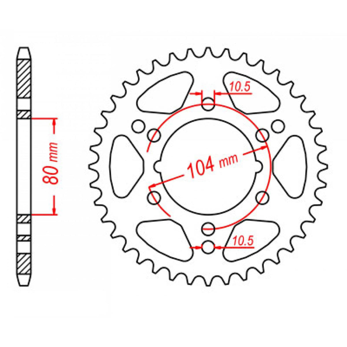 MTX 1478 Steel Rear Sprocket #520