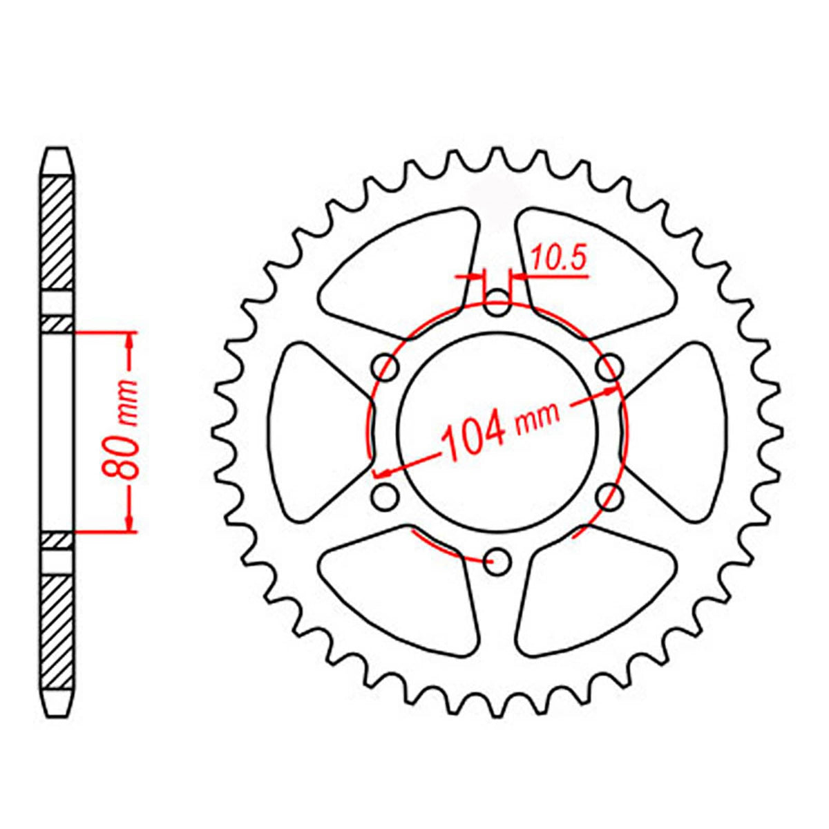 MTX 478 Steel Rear Sprocket #520