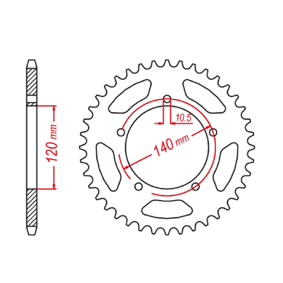 MTX 1793 Steel Rear Sprocket #520