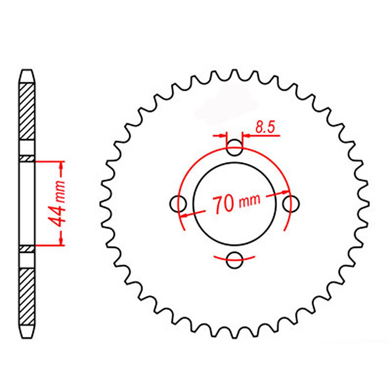 MTX 1795 Steel Rear Sprocket #520