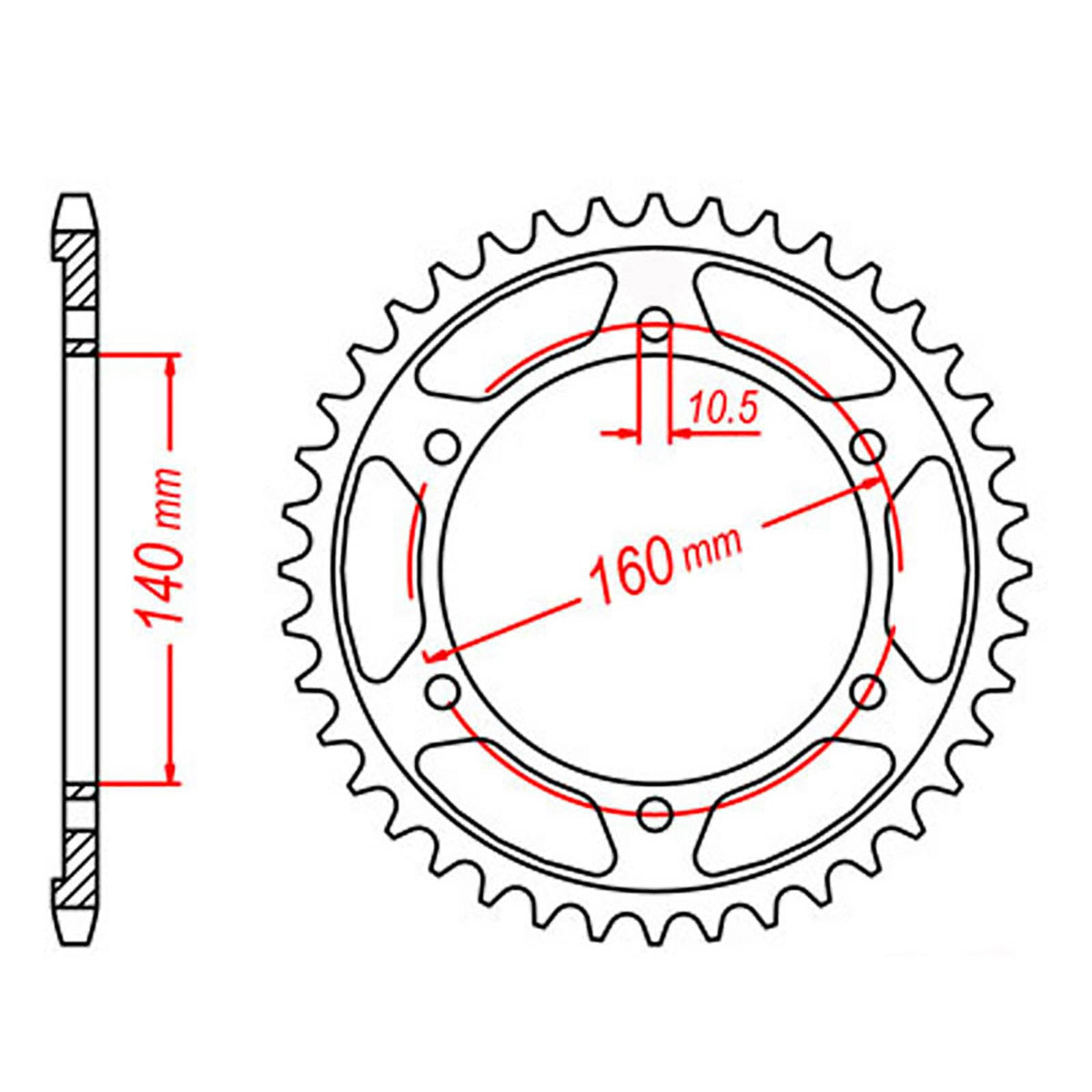 MTX 502 Steel Rear Sprocket #530