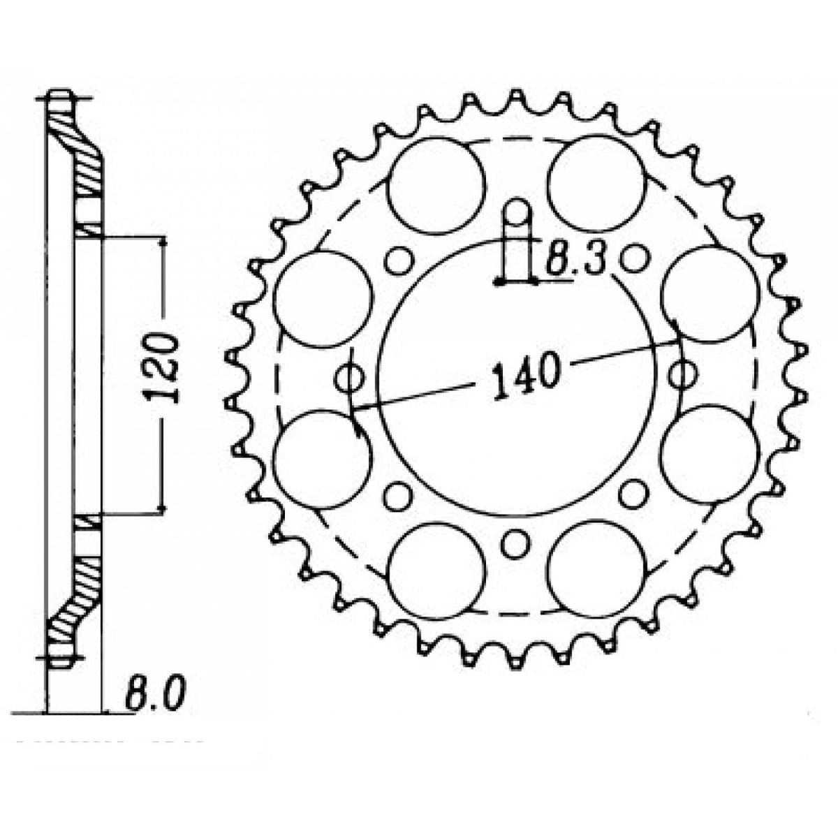 MTX 477 Steel Rear Sprocket #520