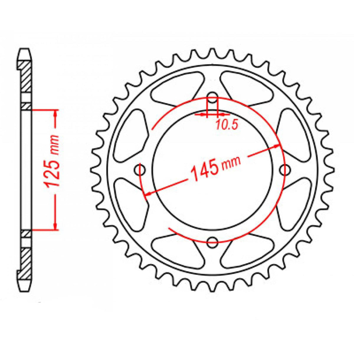 MTX 1874 Steel Rear Sprocket #428