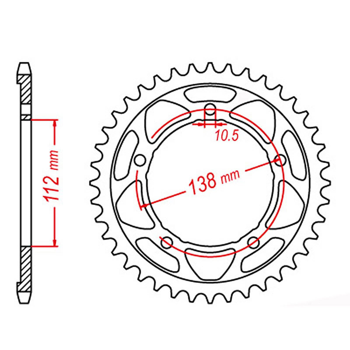 MTX 1877 Steel Rear Sprocket #525