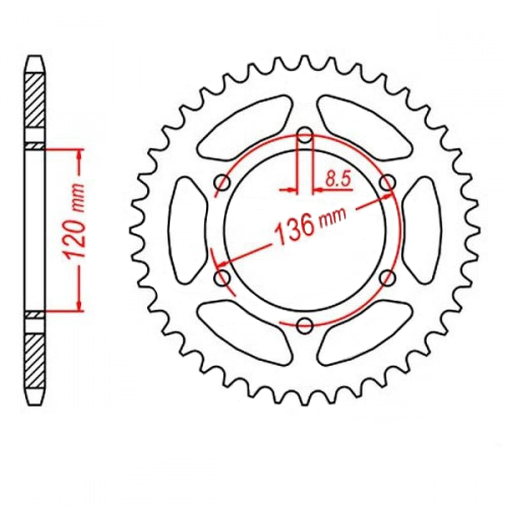 MTX 846 Steel Rear Sprocket #520