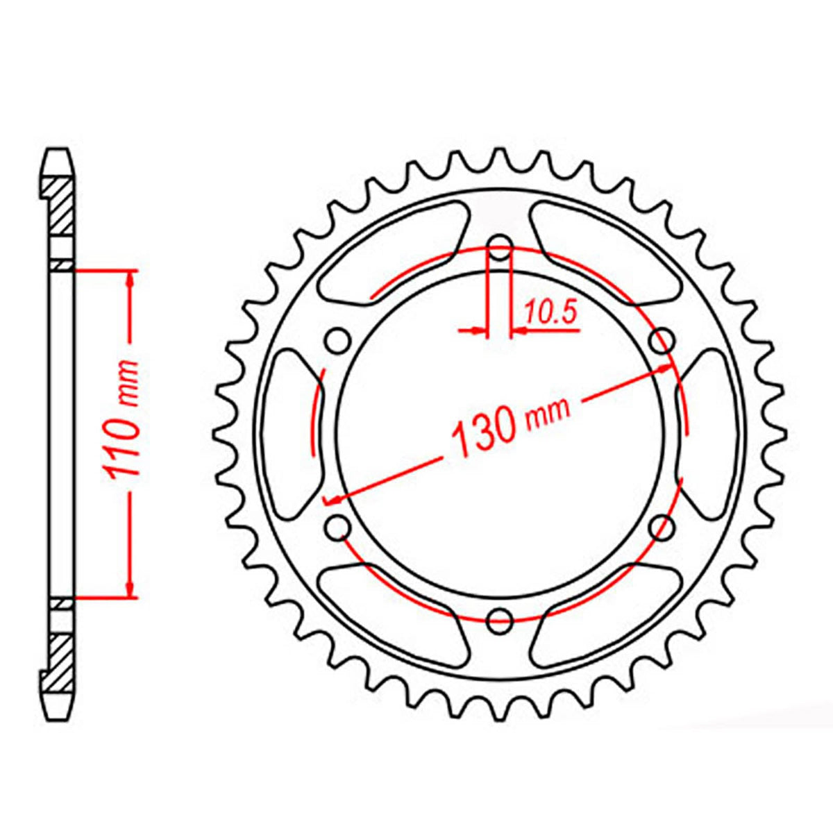 MTX 479 Steel Rear Sprocket #530