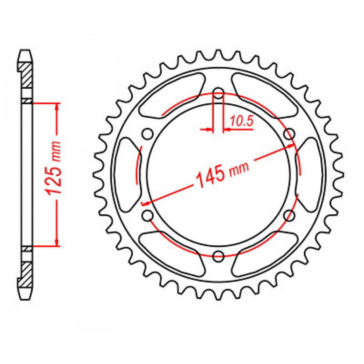 MTX 865 Steel Rear Sprocket #530