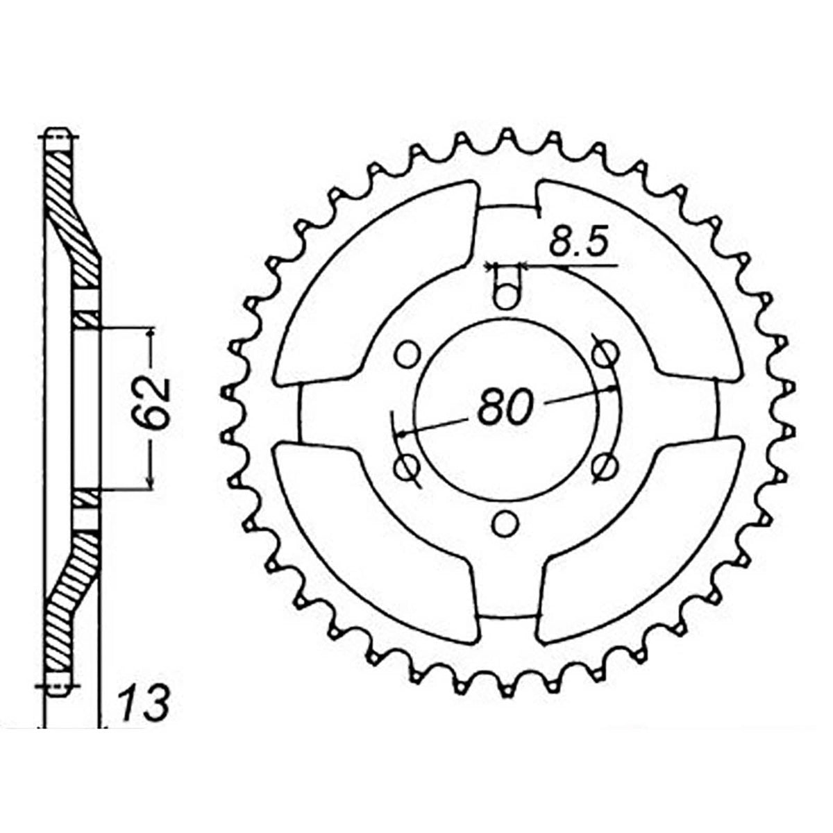 MTX 1869 Steel Rear Sprocket #428