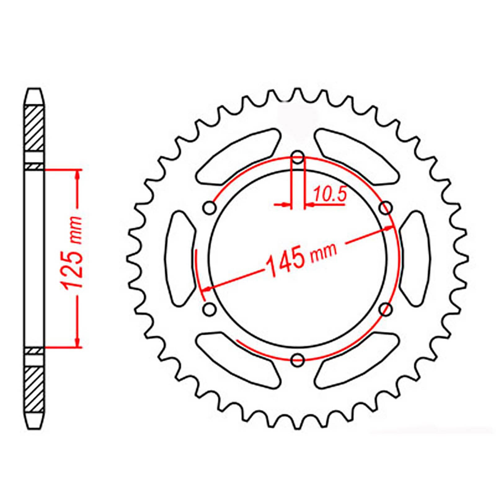 MTX 855 Steel Rear Sprocket #520